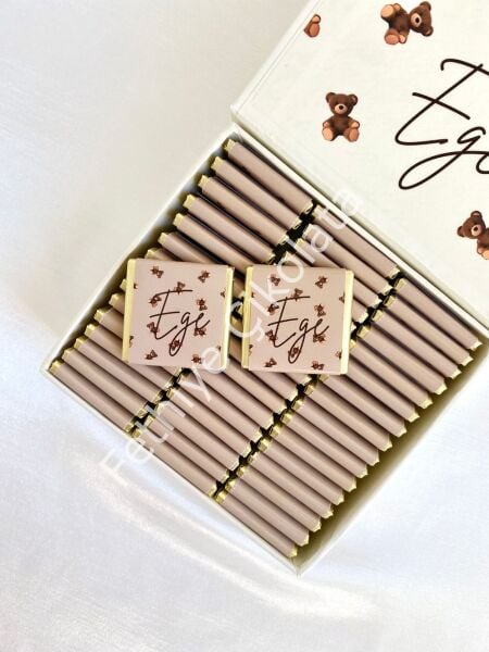 Erkek Bebek Mıknatıslı Kare Kutu