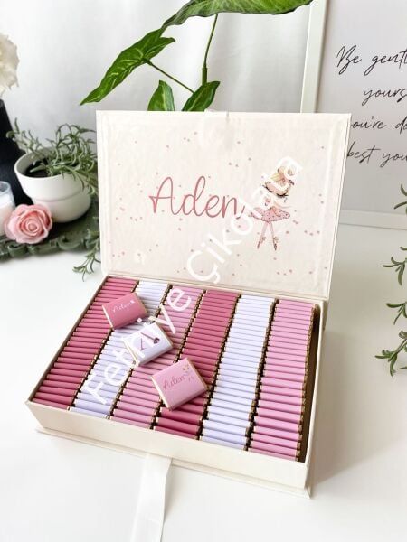 Mukavva Kurdeleli Dekoratif Çikolata Kutusu