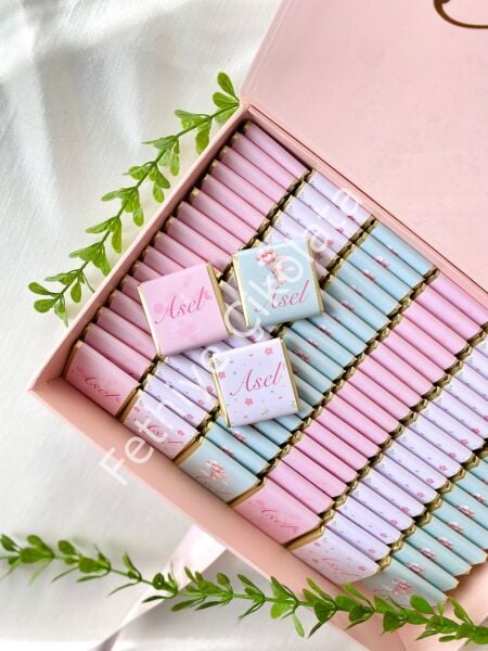 Mukavva Kurdeleli Dekoratif Çikolata Kutusu