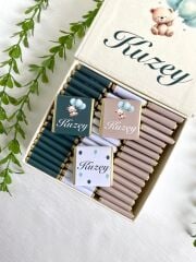 Erkek Bebek Mıknatıslı Kare Kutu