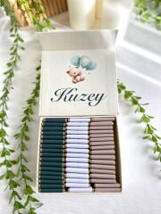 Erkek Bebek Mıknatıslı Kare Kutu