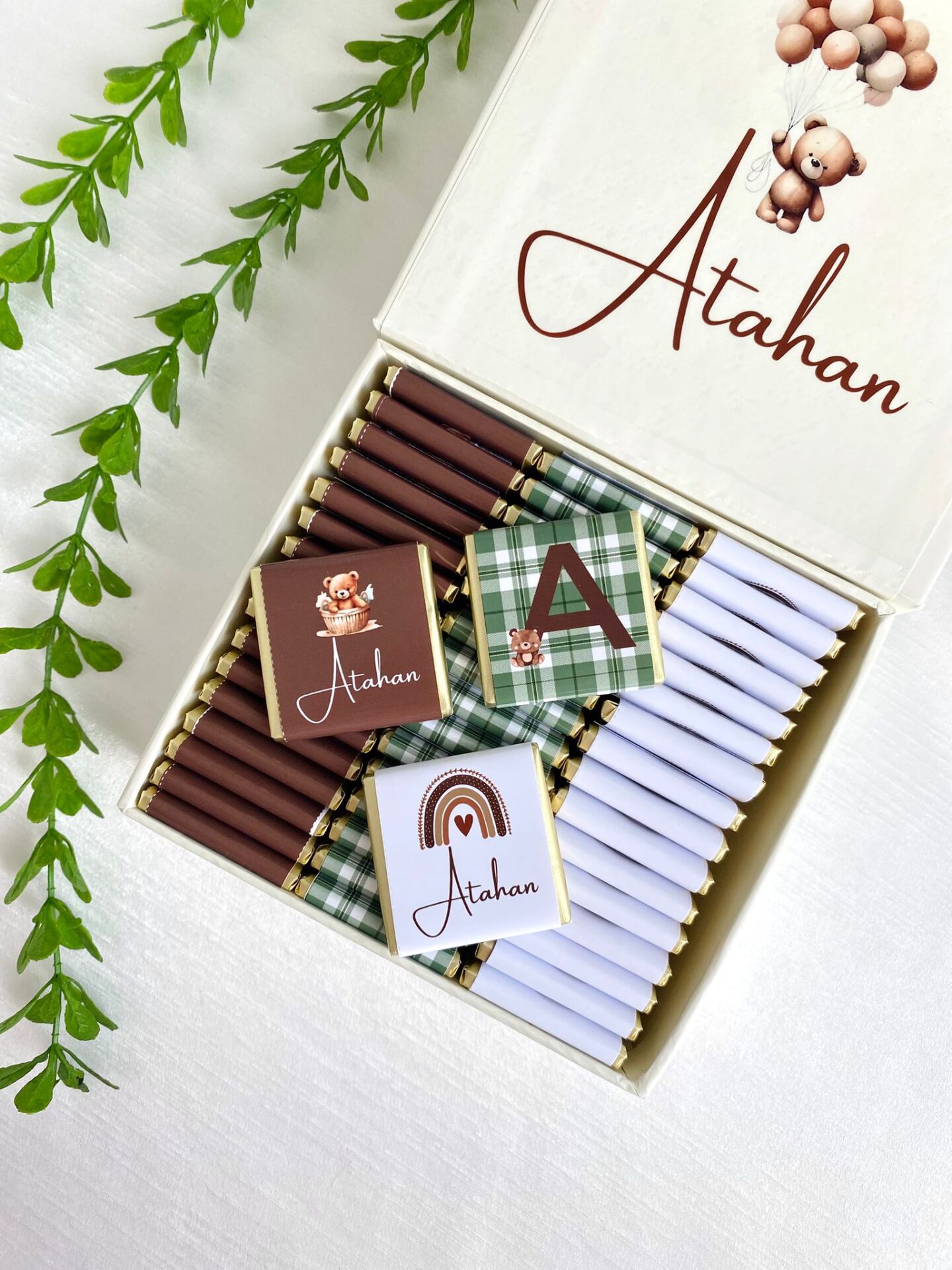 Erkek Bebek Mıknatıslı Kare Kutu