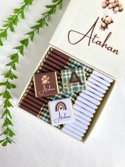Erkek Bebek Mıknatıslı Kare Kutu