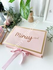 Mukavva Kurdeleli Dekoratif Çikolata Kutusu