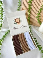 Erkek Bebek Mıknatıslı Kare Kutu