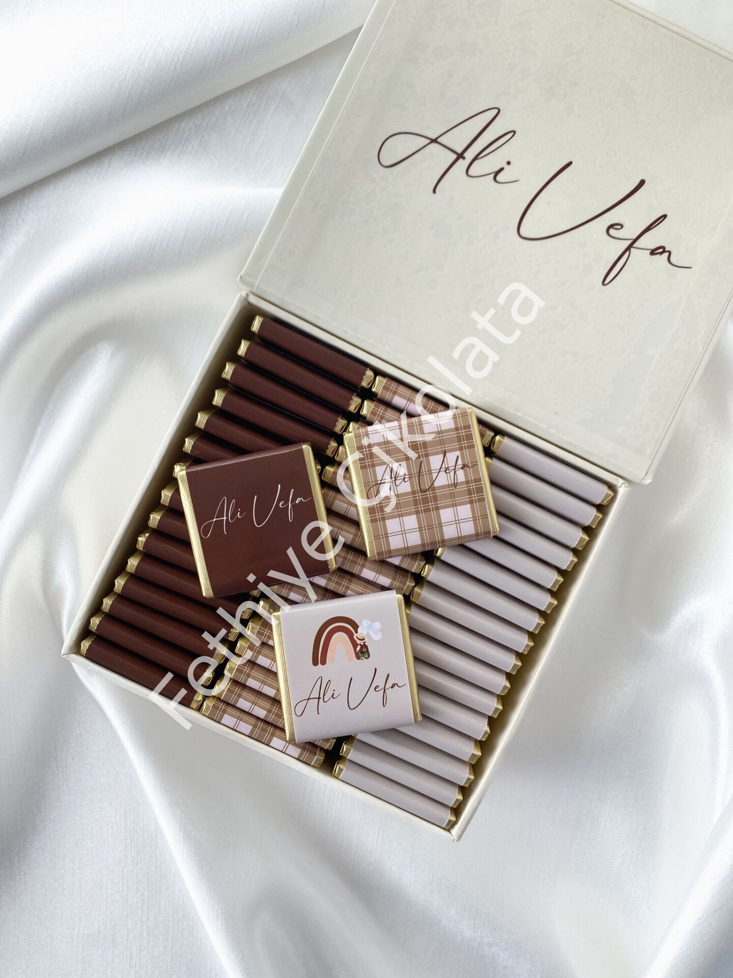 Erkek Bebek Mıknatıslı Kare Kutu