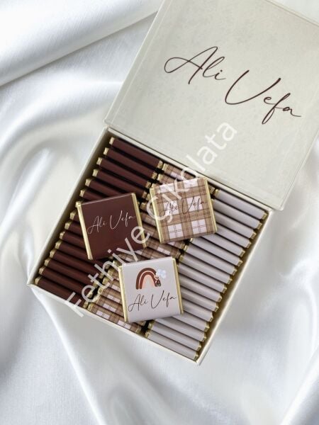 Erkek Bebek Mıknatıslı Kare Kutu