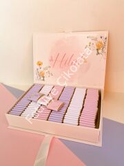 Mukavva Kurdeleli Dekoratif Çikolata Kutusu