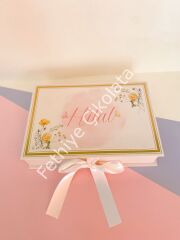 Mukavva Kurdeleli Dekoratif Çikolata Kutusu