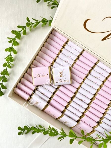 Mukavva Kurdeleli Dekoratif Çikolata Kutusu