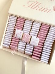 Mukavva Kurdeleli Dekoratif Çikolata Kutusu