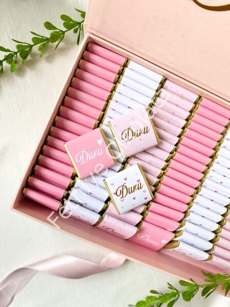 Mukavva Kurdeleli Dekoratif Çikolata Kutusu