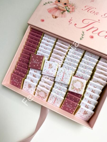 Mukavva Kurdeleli Dekoratif Çikolata Kutusu