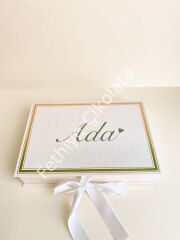 Mukavva Kurdeleli Dekoratif Çikolata Kutusu