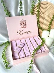 Mukavva Kurdeleli Dekoratif Çikolata Kutusu