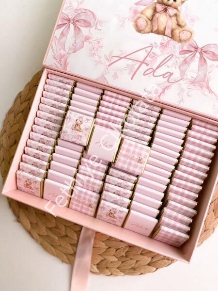 Mukavva Kurdeleli Dekoratif Çikolata Kutusu