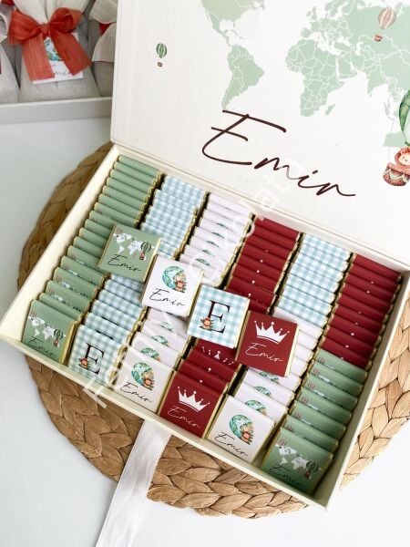 Mukavva Kurdeleli Dekoratif Çikolata Kutusu