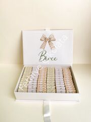 Mukavva Kurdeleli Dekoratif Çikolata Kutusu