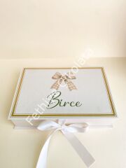 Mukavva Kurdeleli Dekoratif Çikolata Kutusu