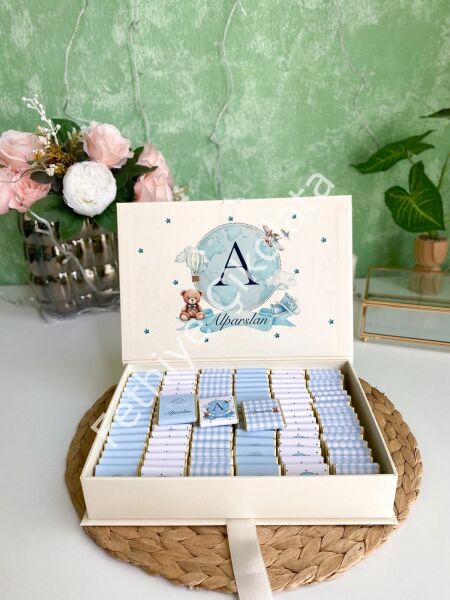 Mukavva Kurdeleli Dekoratif Çikolata Kutusu