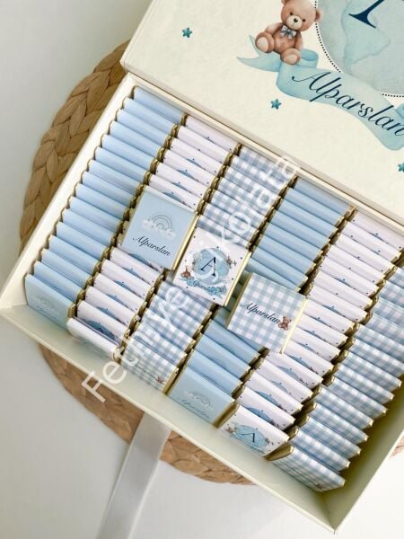 Mukavva Kurdeleli Dekoratif Çikolata Kutusu