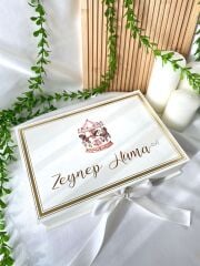 Mukavva Kurdeleli Dekoratif Çikolata Kutusu