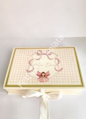 Mukavva Kurdeleli Dekoratif Çikolata Kutusu