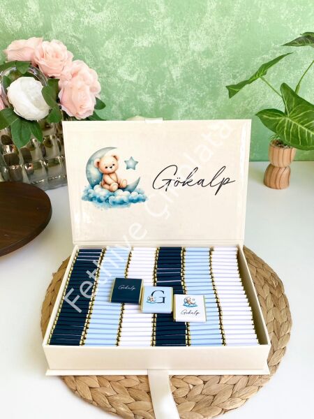 Mukavva Kurdeleli Dekoratif Çikolata Kutusu