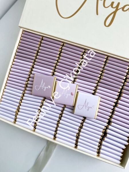 Mukavva Kurdeleli Dekoratif Çikolata Kutusu