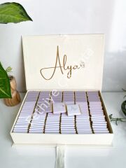 Mukavva Kurdeleli Dekoratif Çikolata Kutusu