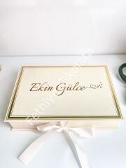 Mukavva Kurdeleli Dekoratif Çikolata Kutusu