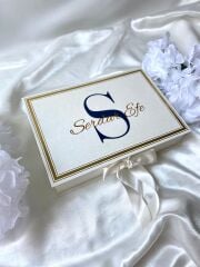 Mukavva Kurdeleli Dekoratif Çikolata Kutusu