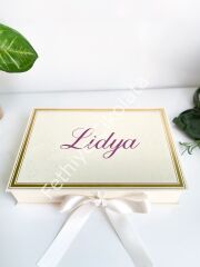 Mukavva Kurdeleli Dekoratif Çikolata Kutusu