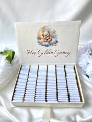 Mukavva Kurdeleli Dekoratif Çikolata Kutusu