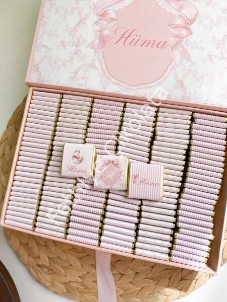 Mukavva Kurdeleli Dekoratif Çikolata Kutusu