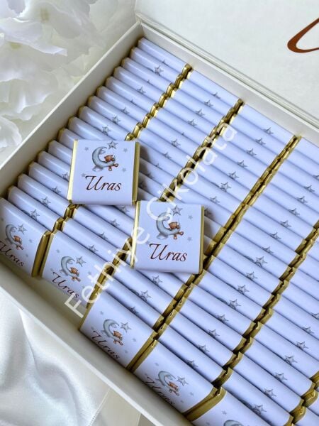 Mukavva Kurdeleli Dekoratif Çikolata Kutusu