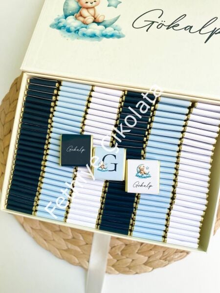 Mukavva Kurdeleli Dekoratif Çikolata Kutusu