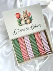 Mukavva Kurdeleli Dekoratif Çikolata Kutusu