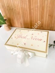 Mukavva Kurdeleli Dekoratif Çikolata Kutusu