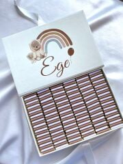 Mukavva Kurdeleli Dekoratif Çikolata Kutusu