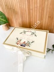 Mukavva Kurdeleli Dekoratif Çikolata Kutusu