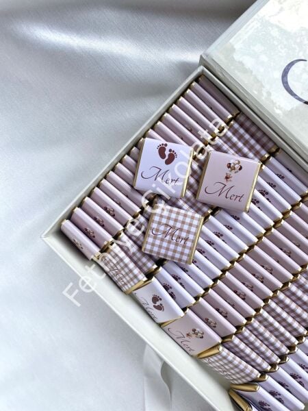 Mukavva Kurdeleli Dekoratif Çikolata Kutusu