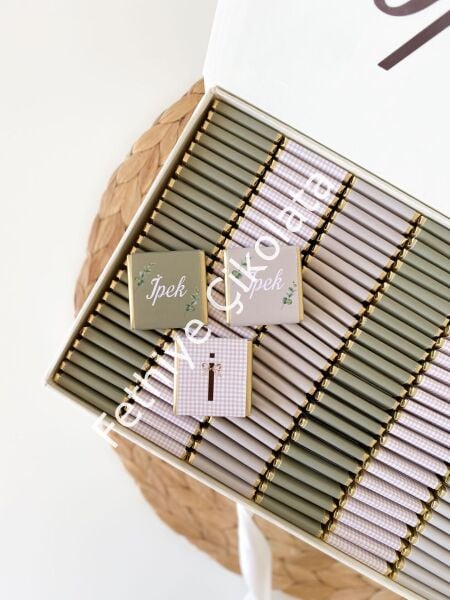 Mukavva Kurdeleli Dekoratif Çikolata Kutusu