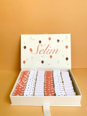 Mukavva Kurdeleli Dekoratif Çikolata Kutusu