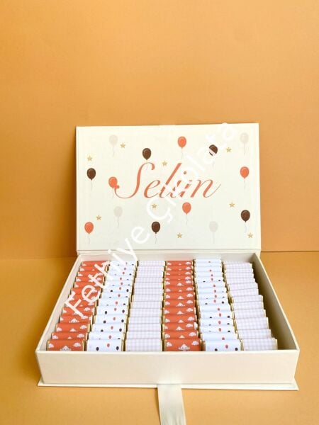 Mukavva Kurdeleli Dekoratif Çikolata Kutusu