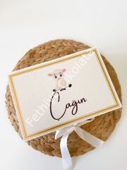 Mukavva Kurdeleli Dekoratif Çikolata Kutusu