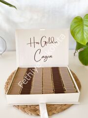 Mukavva Kurdeleli Dekoratif Çikolata Kutusu