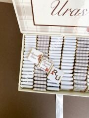 Mukavva Kurdeleli Dekoratif Çikolata Kutusu