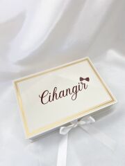 Mukavva Kurdeleli Dekoratif Çikolata Kutusu