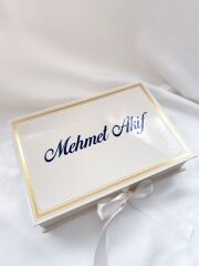 Mukavva Kurdeleli Dekoratif Çikolata Kutusu